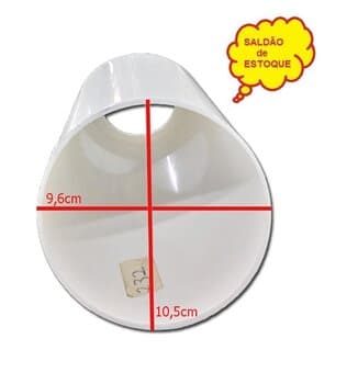 GLOBO CUPULA TULIPA PLASTICA PATA BRANCA/LEITOSA - TULIPA P/VENTILADOR DE TETO - ENCAIXE EM SOQUETE 4,3CM * SALDAO