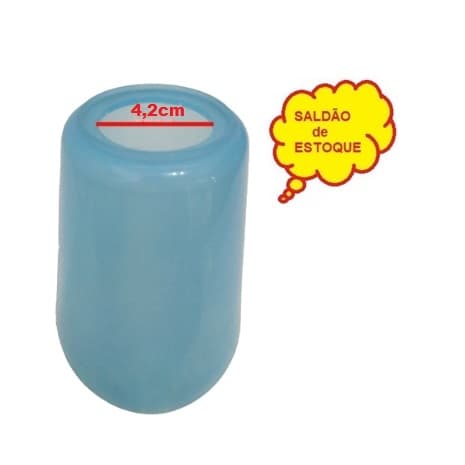 GLOBO CUPULA TULIPA PLASTICA PATA AZUL CLARO - TULIPA P/VENTILADOR DE TETO - ENCAIXE EM SOQUETE 5,6CM * SALDAO - foto 1 de 4