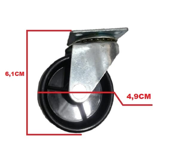 RODA RODIZIO P/CLIMATIZADOR VENTISOL LINHA CLI-01 CLI-02 45LT - MOVEL TRASEIRA SEM TRAVA P/CLI01 CLI02 - *VENDIDA P/UNIDADE - foto 1 de 3