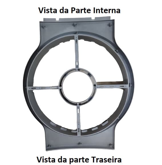 CARENAGEM FRONTAL C/SUPORTE DO MOTOR DA HÉLICE P/CLIMATIZADOR VENTISOL - LINHA PRÓ CLI45LT CLI70LT CLI100LT PRO/PRO2 - SERVE P/BEM ESTAR BE4500 - foto 1 de 3