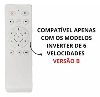MODULO TRANSMISSOR CONTROLE REMOTO VENTILADOR DE TETO VENTISOL INVERTER 9C5B P/RECEP COD.4320 PI-7055SC NJ:23091036764 MOD.B - *APENAS TRANSMISSOR