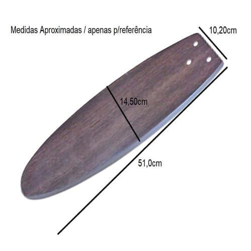 PÁ HÉLICE P/VENTILADOR DE TETO VOLARE VR LUX PREMIUM / VR42 / VR50 - PÁ MDF MODELO LANAI DUPLA FACE BRANCA/TABACO *VENDIDA P/UNIDADE - foto 1 de 2