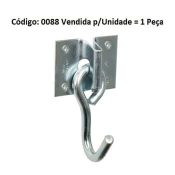 GANCHO DE REDE METAL ZINCADO DE APARAFUSAR - *VENDIDO P/UNIDADE