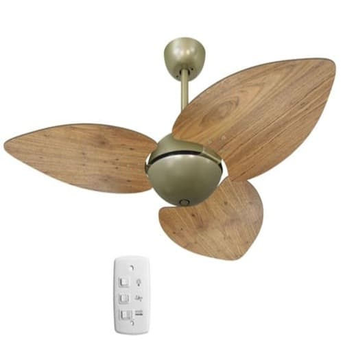 VENTILADOR DE TETO VOLARE DUNAMIS OFFICE GOLD 110V10,5UF 3VEL 3PÁS MDF RADICA FREJO - SEM LUMINÁRIA P/ÁREA GOURMET - foto 1 de 4