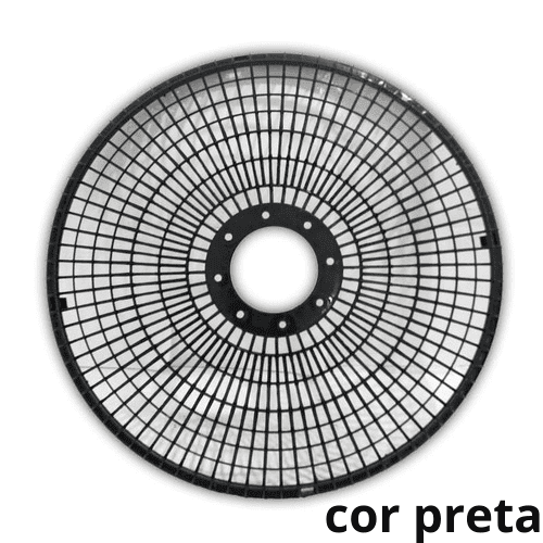 GRADE PARA VENTILADOR 30CM LOREN SID TURBO ORBITAL 360º - PLáSTICA COR PRETA - SERVE P/DIANTEIRA OU TRASEIRA - *VENDIDA P/UNIDADE - foto 1 de 2