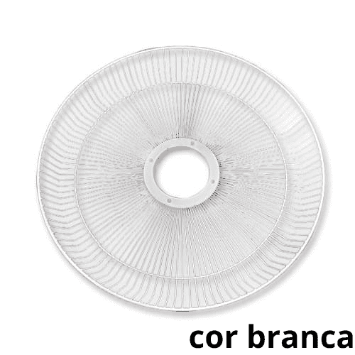 GRADE P/VENTILADOR 40CM VENTI-DELTA FREE COLUNA MESA PAREDE - METAL BRANCA - *VENDIDA P/UNIDADE - SERVE P/DIANTEIRA OU TRASEIRA - foto 1 de 1