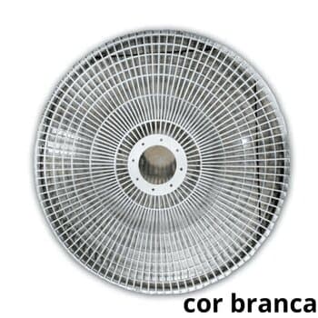 GRADE P/VENTILADOR 40CM LOREN SID ORBITAL 360º - PLÁSTICA BRANCA+FECHADA - SERVE P/DIANTEIRA OU TRASEIRA - *VENDIDA P/UNIDADE