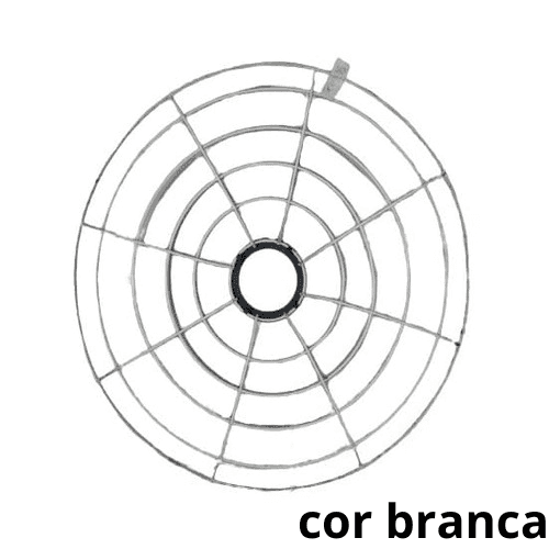 GRADE P/VENTILADOR 40CM SOLASTER CANCUN - METAL BRANCA - PARTE DIANTEIRA - *VENDIDA P/UNIDADE - foto 1 de 2