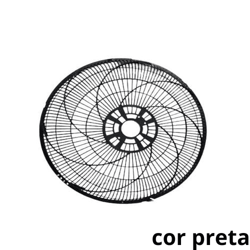 GRADE P/VENTILADOR 40CM VENTISOL TURBO ECONOMY 6P - DIANTEIRA/TRASEIRA PLASTICA PRETA 6-T/M + 6-T/F - * VENDIDA P/UNIDADE - foto 1 de 2