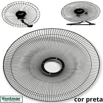 GRADE P/VENTILADOR 50CM ARGE MAX METAL PRETA 132FIOS -*VENDIDA P/UNIDADE- COL/MESA/PAREDE - DIANTEIRA OU TRASEIRA
