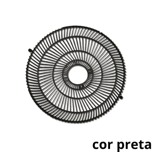 GRADE P/VENTILADOR 50CM VENTISOL - PL TRASEIRA 8TRAVAS FEMEA PRETA - P/TURBO 10PAS 9/2026 -*VENDIDA P/UNIDADE* - C/EMBLEMA