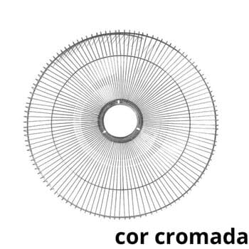 GRADE P/VENTILADOR 60CM VENTI-DELTA PREMIUM 120FIOS COLUNA MESA PAREDE - METAL CROMADA -*VENDIDA P/UNIDADE - SERVE P/DIANTEIRA OU TRASEIRA - ARGE MAX