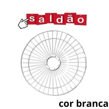 GRADE P/VENTILADOR 60CM LOREN SID TUFÃO TURBO COLUNA/PAREDE - METAL COR BRANCA 40FIOS - SERVE P/DIANTEIRA OU TRASEIRA - *VENDIDA P/UNIDADE *SALDÃO*