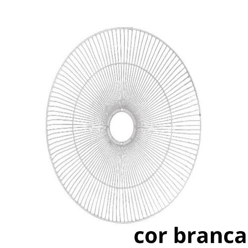 GRADE P/VENTILADOR LOREN SID COLUNA OU PAREDE 60CM - METAL COR BRANCA 120FIOS - MODELO DIANTEIRA OU TRASEIRA - *SALDÃO* *VENDIDA P/UNIDADE - foto 1 de 2