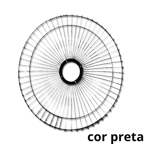 GRADE P/VENTILADOR 60CM LOREN SID TUFÃO TURBO COLUNA/PAREDE - METAL COR PRETA 40FIOS - SERVE P/DIANTEIRA OU TRASEIRA - *VENDIDA P/UNIDADE* - foto 1 de 2
