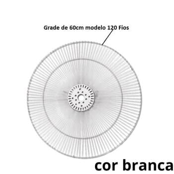 GRADE P/VENTILADOR 60CM DE COLUNA OU PAREDE - METAL BRANCA 120FIOS - MODELO DIANTEIRA OU TRASEIRA - *SALDÃO* *VENDIDA P/UNIDADE