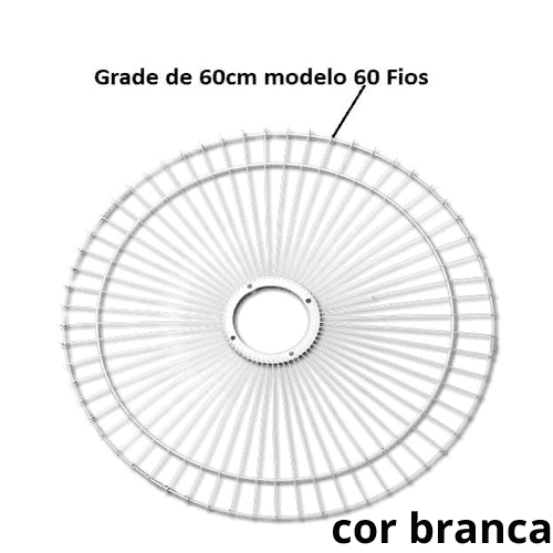 GRADE P/VENTILADOR VENT-NEW VENTNEW VENT NEW 60CM METAL COR BRANCA 60FIOS - MODELO PAREDE P/DIANTEIRA/TRASEIRA - *SALDÃO* *VENDIDA P/UNIDADE - foto 1 de 1