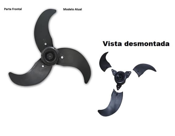 HELICE DE 50CM P/VENTILADOR SOLASTER GOAR BARCELONA 3PAS E-12,0MM PML FIXADA C/ANEL TRAVA ELASTICA - SEM T/TRASEIRA