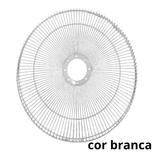 GRADE P/VENTILADOR 40CM LOREN SID TURBO - METAL BRANCA - SERVE P/DIANTEIRA OU P/TRASEIRA - *VENDIDA P/UNIDADE - foto 1 de 1