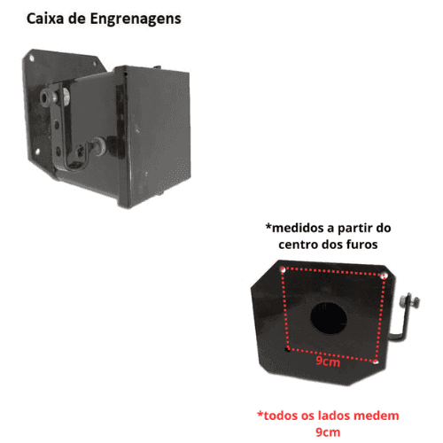 CAIXA DE ENGRENAGENS VENTILADOR SOLASTER POWER10 100CM DE 1-METRO C/KIT CLIMATIZADOR POWER10 - foto 1 de 3