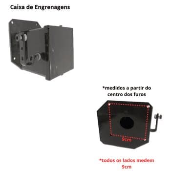 CAIXA DE ENGRENAGENS VENTILADOR SOLASTER POWER10 100CM DE 1-METRO C/KIT CLIMATIZADOR POWER10