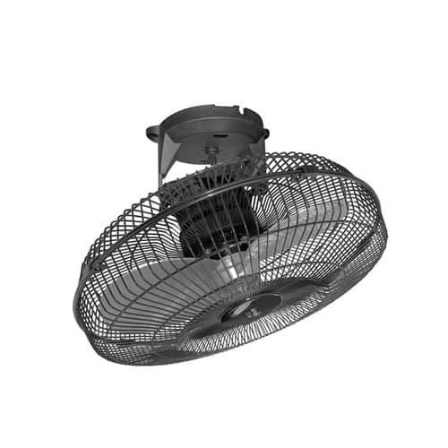 VENTILADOR DE TETO LOREN SID ORBITAL 40CM TURBO BIV PRETO 3PÁS G/METAL - ROTACAO 360-GRAUS - SEM LUMINARIA P/AREA GOURMET