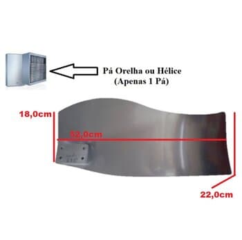 PA ORELHA DA HELICE DO CLIMATIZADOR CLIMATTIZE SS0050 SS-50 SS50 - INOX - *VENDIDA P/UNIDADE*
