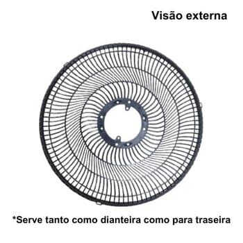 GRADE P/VENTILADOR 40CM VENTI-DELTA FREE COLUNA MESA PAREDE - PLÁSTICA PRETA - *VENDIDA P/UNIDADE - SERVE P/DIANTEIRA OU TRASEIRA