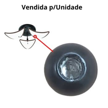 PORCA R/DIR 3,5MM P/FIXAR VIDRO DA LUMINÁRIA VENTILADORES AGATA ARIZONA BRUXELAS CHILE CLEAN SMART - ESFERA DE ALUMÍNIO PRETA -*VENDIDA P/UNIDAD