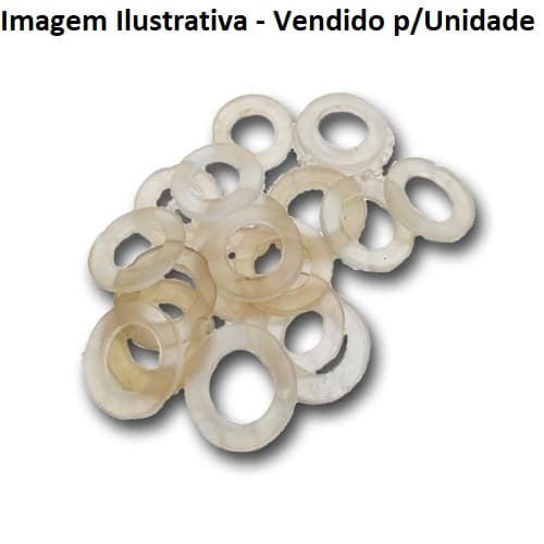 ANEL DE BORRACHA NYLON TRANSP. P/FIXAÇÃO DO VIDRO DE LUMINARIAS - *VENDIDO P/UNIDADE - M10,0MM D16 F10X1,5MM - foto 1 de 2