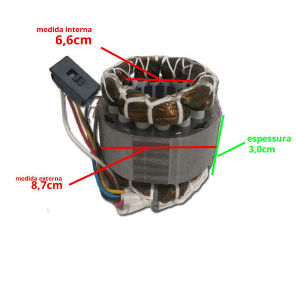 ESTATOR BOBINADO MOTOR VENTILADOR VENTI-DELTA OSCILANTE 40/50/60CM BIV DELTA FREE/40cm-03,0uF VENTURA/50/60cm-03,5uF - *USAR C/CAP.IND.P/CADA MODELO*