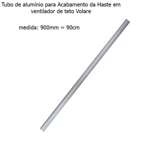 ACABAMENTO DA HASTE P/VENTILADOR DE TETO VOLARE - TUBO DE ALUMÍNIO COR BRANCA - MEDIDA ESPECIAL 90CM TUBO ORIGINAL - foto 1 de 1