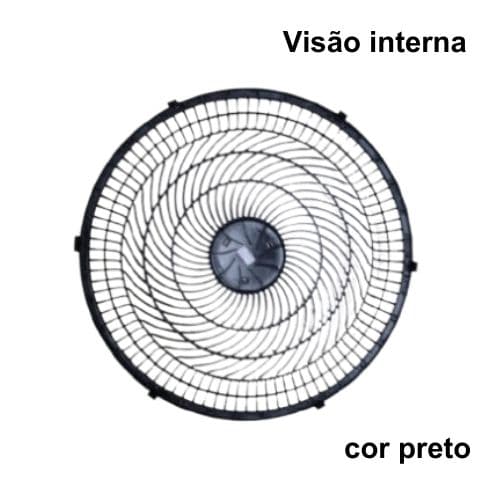 GRADE P/VENTILADOR 30CM VENTISOL TURBO - PLÁSTICA PRETA DIANTEIRA SEM EMBLEMA/LOGOMARCA - *VENDIDA P/UNIDADE - foto 1 de 3