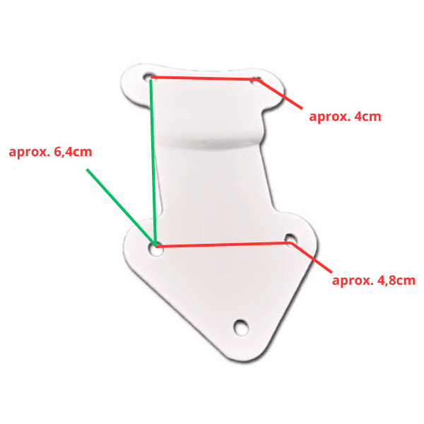 GARRA SUPORTE DA PÁ HÉLICE P/VENTILADOR DE TETO TRON MÁXIMO - COR BRANCA -*VENDIDA P/UNIDADE - TRON MAX TRON BÚZIOS - COMPRIMENTO 10,9CM - foto 1 de 2