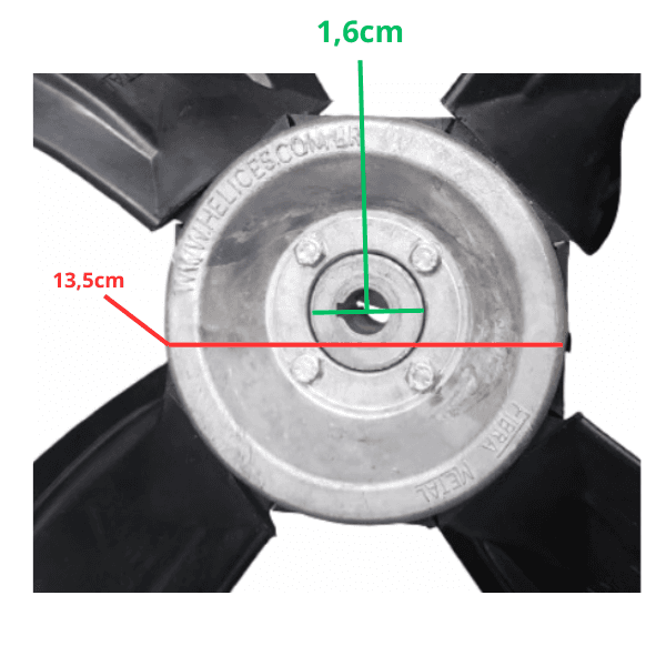HELICE P/CLIMATIZADOR AG EBONE TURBO JET 4PÁS F16,0MM G/AH GIRO ANTI HORARIO - FIBRA C/CENTRO METAL - D72CM FIBRAMETAL- H/720/4/PAG/3BR/TURBO JET - foto 1 de 2
