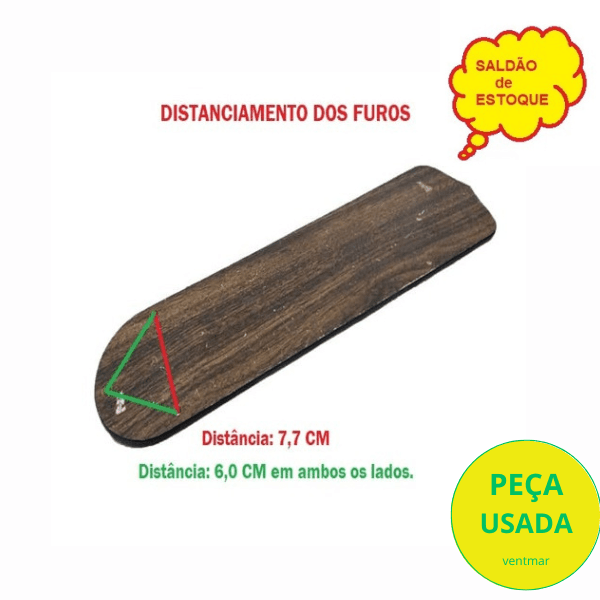 PÁ HÉLICE P/VENTILADOR IMPORTADO COR PRETA/TABACO - MEDIDAS L11,50CM C42,50CM *SALDÃO USADAS * VENDIDAS P/UNIDADE - foto 1 de 3
