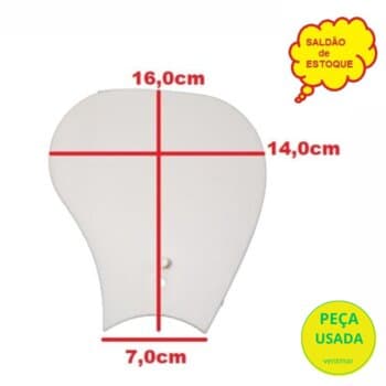 ORELHA PÁ DA HELICE VENTILADOR VENTISOL 50CM BRANCA - *SALDÃO - PEÇA ANTIGA * - *VENDIDA P/UNIDADE - ENCAIXE C/PARAFUSO E TRAVA GUIA NO CENTRO MIOLO,