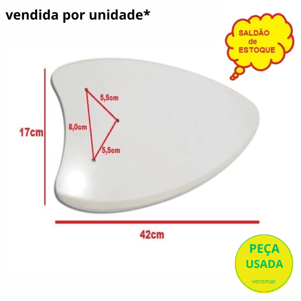 PÁ HÉLICE P/VENTILADOR DE TETO ARGE - PÁ MADEIRA TIPO BALA COR BRANCA - SALDÃO USADAS* - *VENDIDA P/UNIDADE - foto 1 de 2