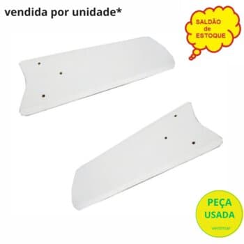 PÁ HÉLICE P/VENTILADOR DE TETO ARGELUX ARLUX - RETA BRANCA MDF PONTA REDONDA - *VENDIDA P/UNIDADE - *SALDÃO - 3FUROS P/GARRA PÉ DE GALINHA -