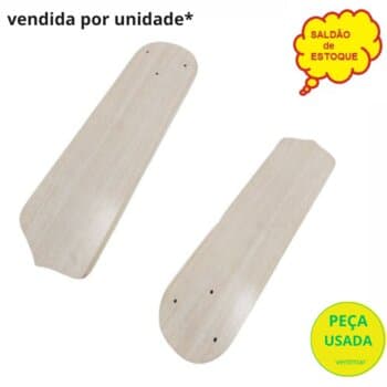 PÁ HÉLICE P/VENTILADOR DE TETO - PA MADEIRA COR MARFIM C/FURAÇÕES DIVERSAS - *VENDIDA P/UNIDADE *SALDÃO