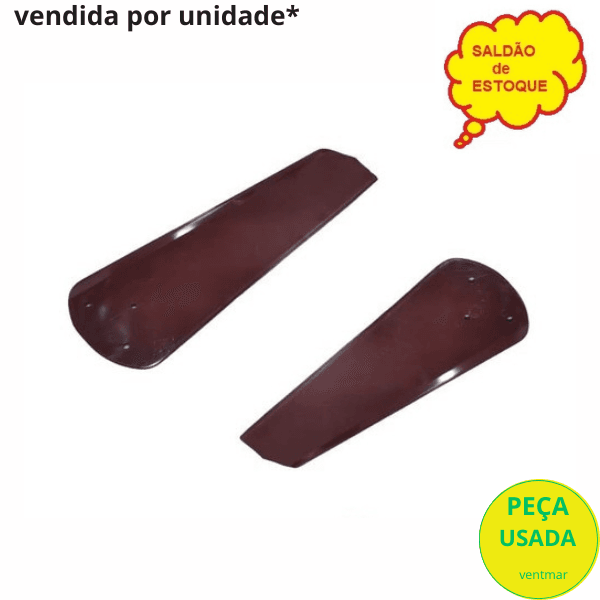PÁ HÉLICE PARA VENTILADOR DE TETO LOREN SID LUMI M3 - PL RETA COR MADEIRA - VENDIDA P/UNIDADE *SALDÃO PEQUENOS DEFEITOS* - foto 1 de 2