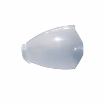 GLOBO CUPULA PLASTICA DA LUMINARIA VENTILADOR VENTEX YRIS LIGHT/LUMI - ENCAIXE SOB-PRESSÃO- *SEM PLAFON / *SEM SOQUETE