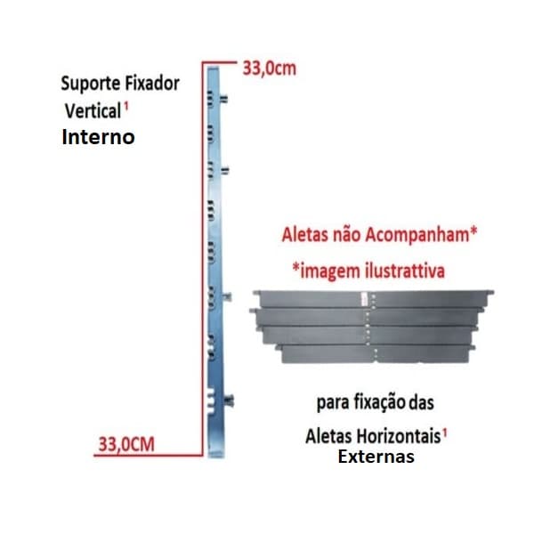 FIXADOR INTERNO VERTICAL TRAVA DAS ALETAS HORIZONTAIS FRONTAIS CLIMATIZADOR CLI45LT CLI70LT CLI100LT PRO PRO² - *VENDIDO P/UNIDADE
