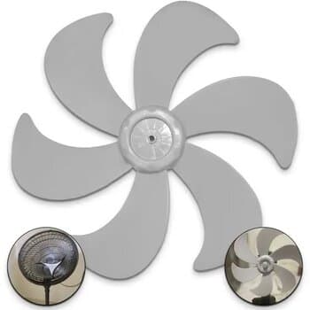 HELICE DE 40CM P/VENTILADOR BRITANIA 40CM 6PAS CINZA-ORIGINAL CENTRO+FUNDO F08,0MM PML S/TT - SERVE P/BRASTEMP PHILCO