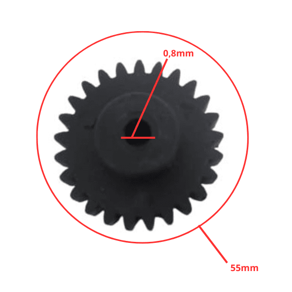 ENGRENAGEM INTERNA DA CAIXA DE ENGRENAGEM VENTILADOR OSCILANTE SOLASTER 100CM - ENGRENAGEM INTERNA SOLASTER POWER10 GOAR (ENGR. 25D AGR05/FG - foto 1 de 2