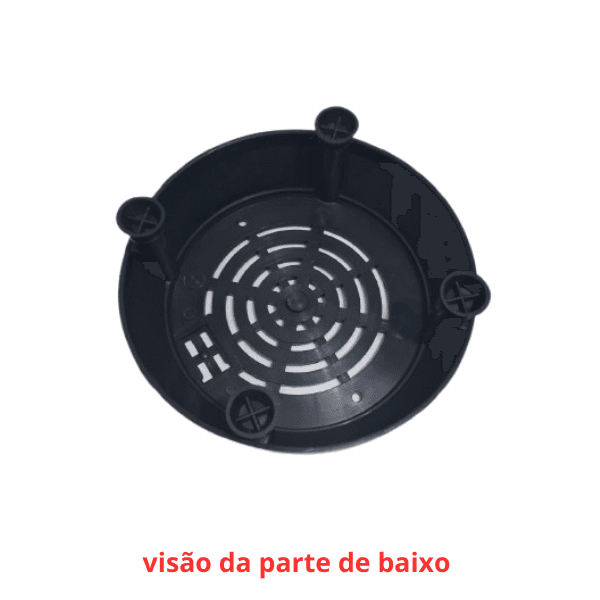 BASE DO MOTOR LIQUIDIFICADOR JL COLOMBO 2,0LT 3,5LT OU 4,0LT AR-ALTA OU BR-BAIXA ROTAÇÃO - PARTE INFERIOR REDONDA EM NYLON COR PRETA - foto 1 de 3