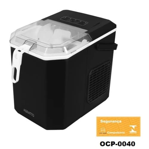 MAQUINA DE GELO VENTISOL AGRATTO 127V-100W 60HZ MG-01 - COR PRETA - FAZ ATÉ 12KG DE GELO POR DIA
