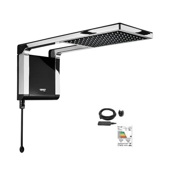 CHUVEIRO DUCHA LORENZETTI ACQUA STORM ULTRA 110V 5500WATTS PRETA-CROMADA - DUCHA ACQUA STORM ULTRA LORENZETTI - foto 1 de 2
