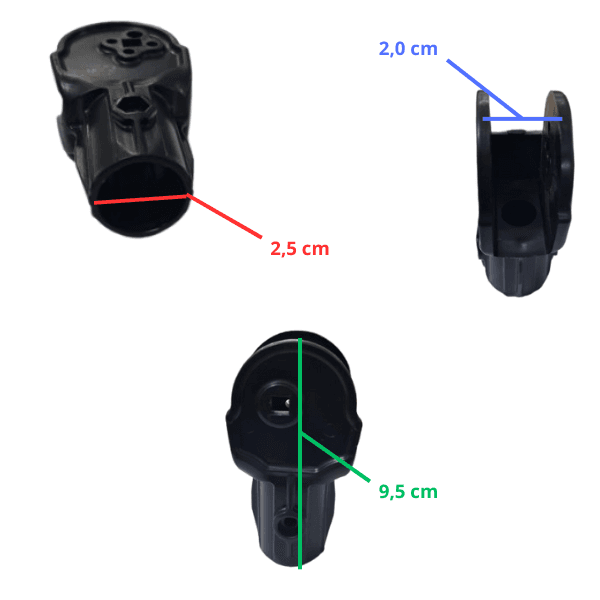 Suporte Garfo do Motor p/Ventilador Ventisol Coluna 30cm 40cm 50cm 60cm MX cor Preta - Mecanismo 1423 VCO PR MX * - foto 1 de 5