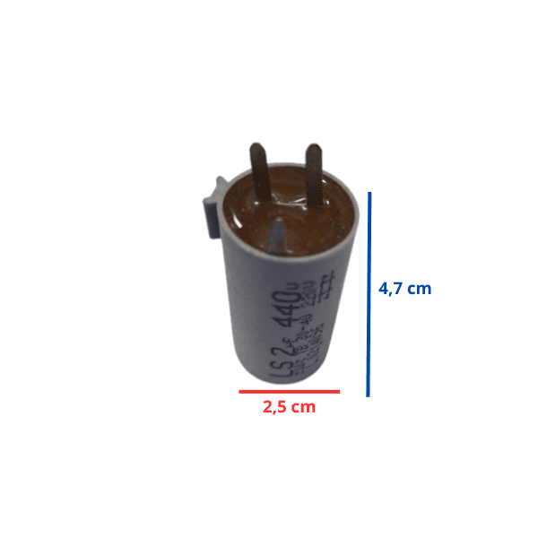 CAPACITOR 002,0UF 3/4 TERMINAL RD 440VAC - P/VENTILADOR DE TETO LOREN SID ORBITAL 220VOLTS / P/VENTILADOR ORBITAL CAP002,0 - foto 1 de 2